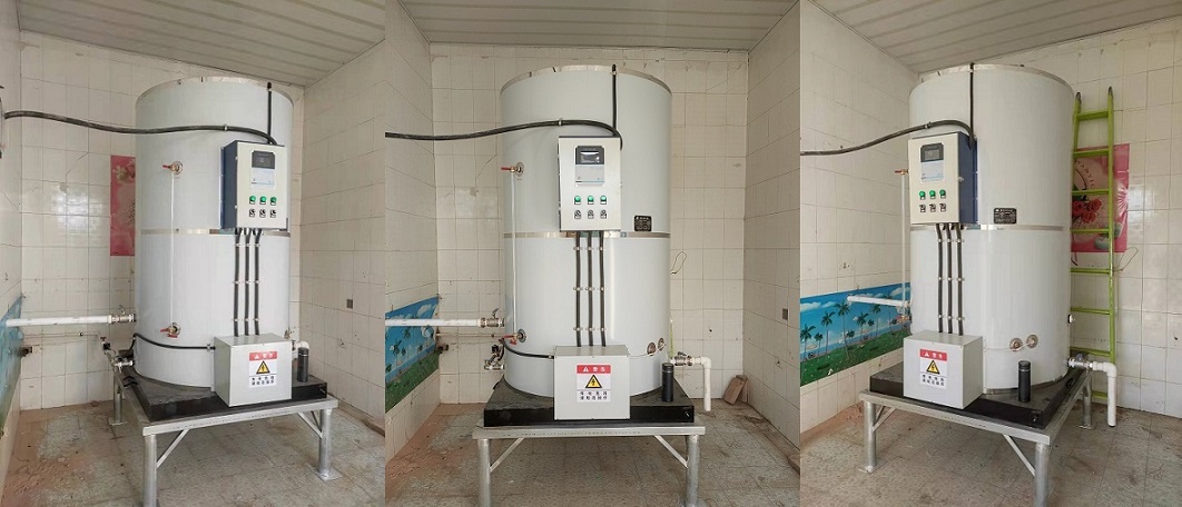 1.5噸電開水爐安裝好的樣子 1.5噸電開水爐安裝好的樣子